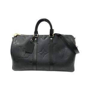 Louis Vuitton Monogram Implant Keepall Black Noir Gold Metal Fittings